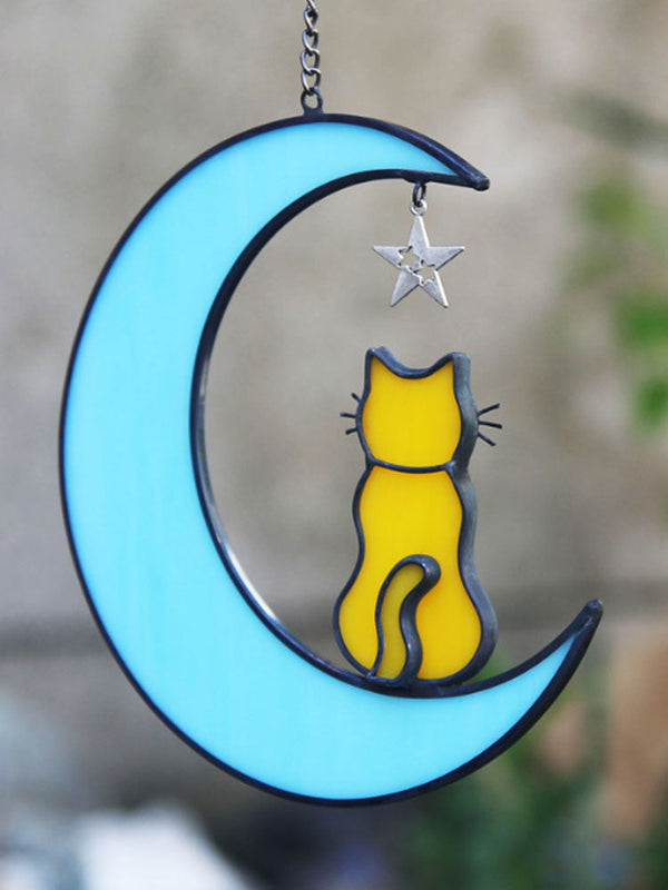 Cat on the Moon" Window Hanging Decoration