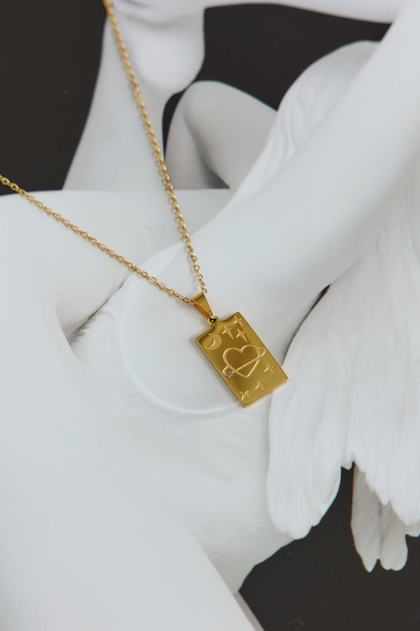 18K Gold Plated My Beating Heart Necklace Gold