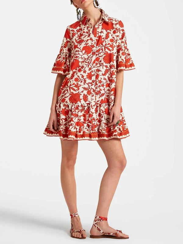 Unique Autumn Prints Mini Dress