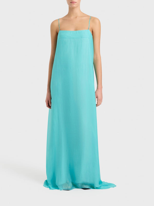 Spaghetti Straps Elegant Column Maxi Dress