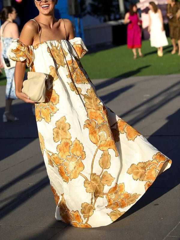 Floral Print Sling Dress