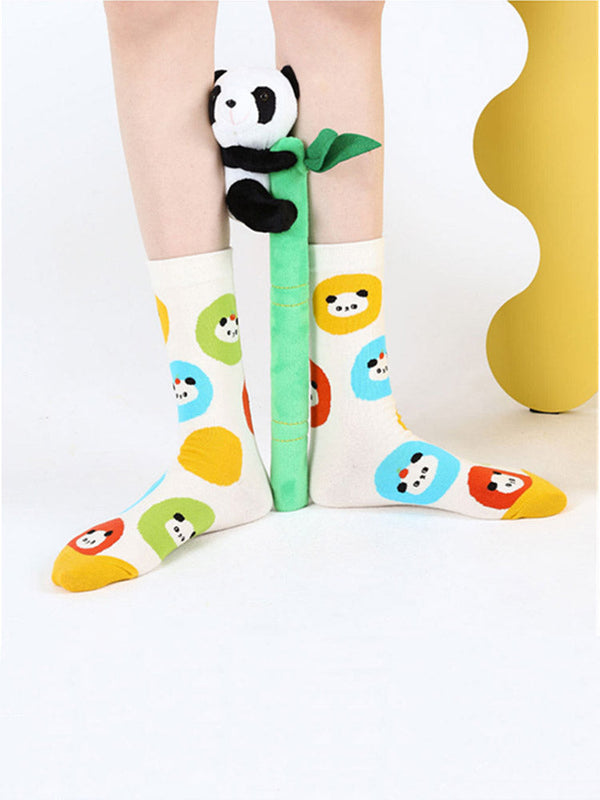 Cartoon Panda Pattern Cotton Socks