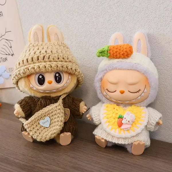 Handmade Labubu Crochet Animal Outfits