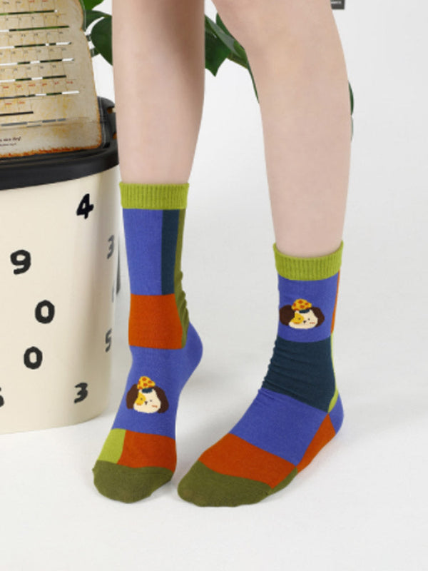 Cute Cartoon Dog Cotton Socks