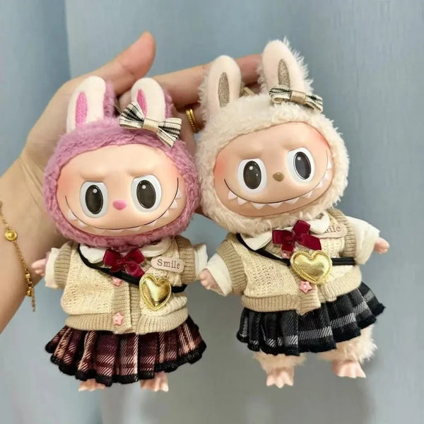 kawaiies-softtoys-plushies-kawaii-plush-Handmade Labubu School Uniform Outfit with Accessories Accessories 