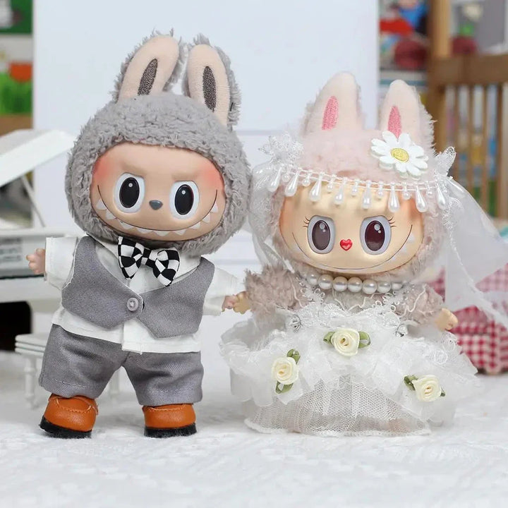 kawaiies-softtoys-plushies-kawaii-plush-. Handmade Wedding Marriage Couple Labubu Outfit Accessories 