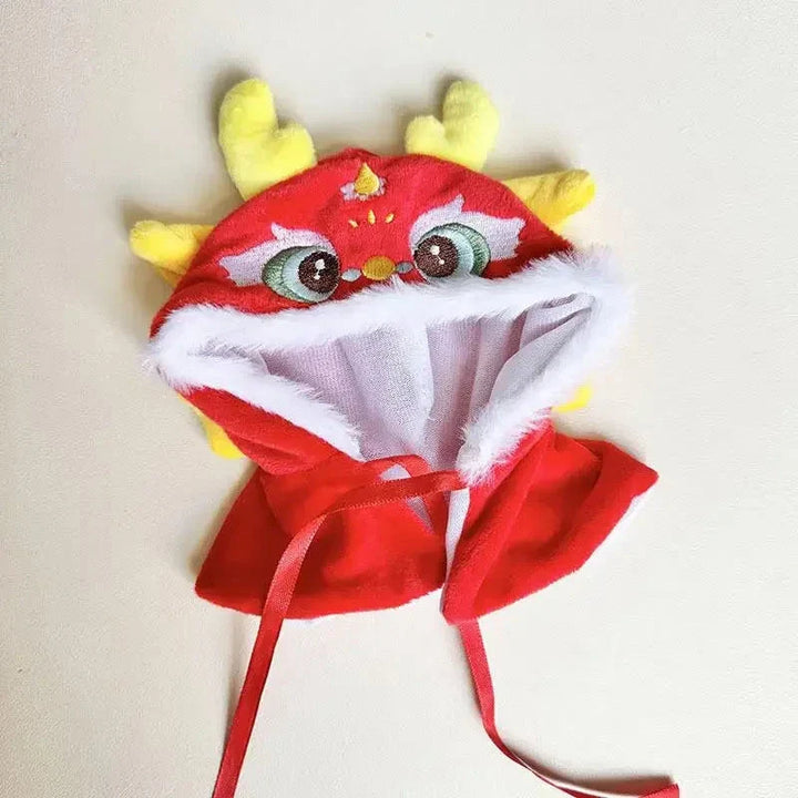 kawaiies-softtoys-plushies-kawaii-plush-. Kawaii Labubu Red Chinese Dragon Outfit Accessories 01 No doll 