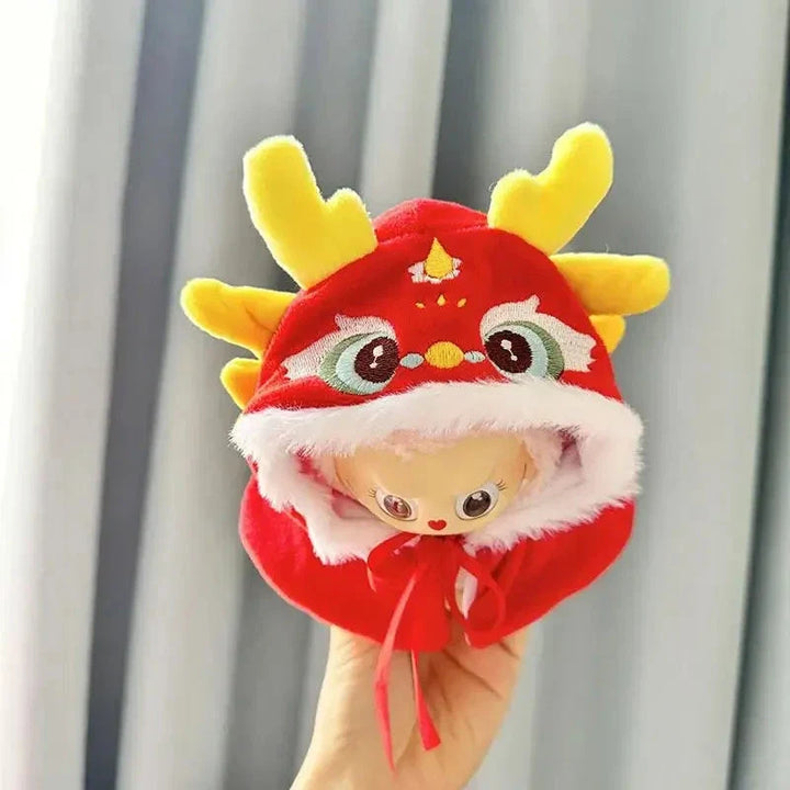 kawaiies-softtoys-plushies-kawaii-plush-. Kawaii Labubu Red Chinese Dragon Outfit Accessories 